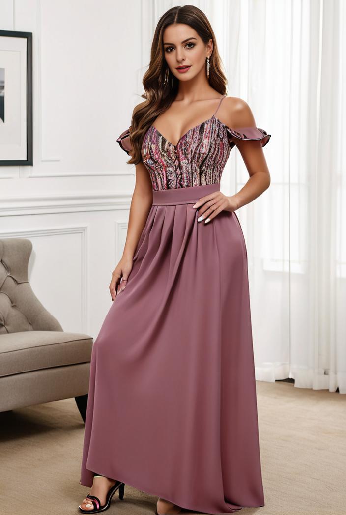 off shoulder spaghetti strap a line maternity dress 126043