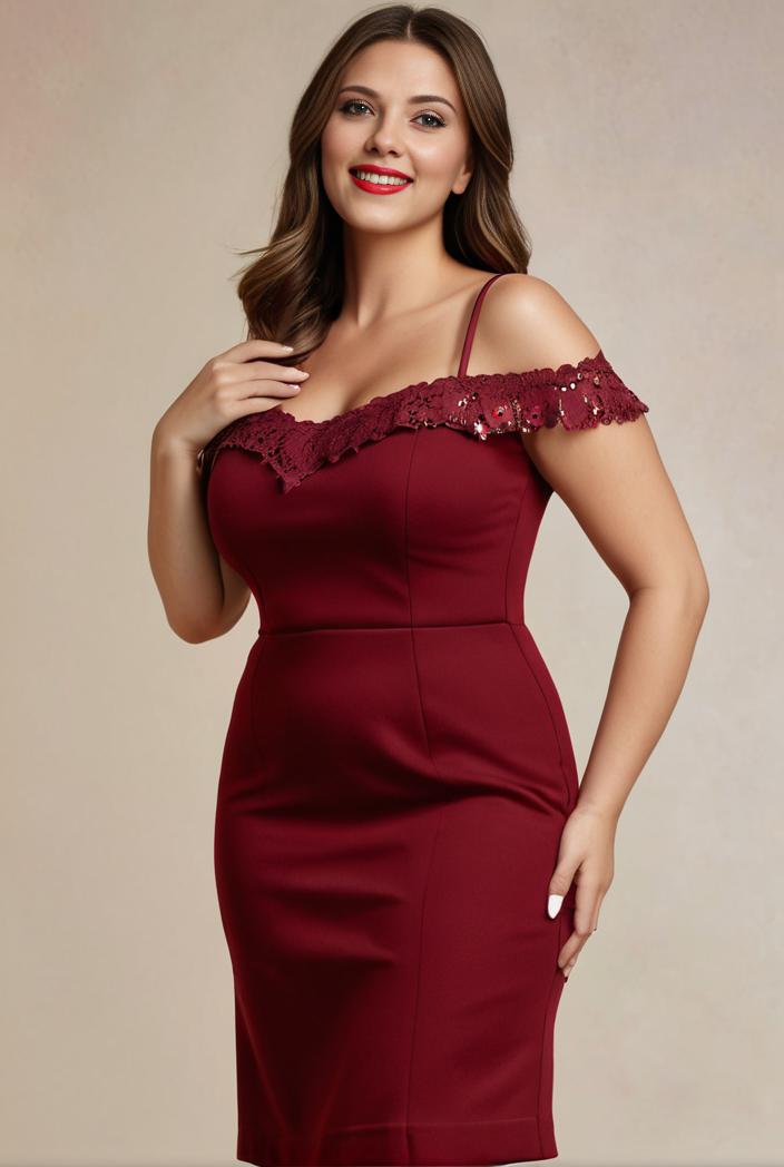 stylish plus size bodycon deep v neck sequin evening dress 109143
