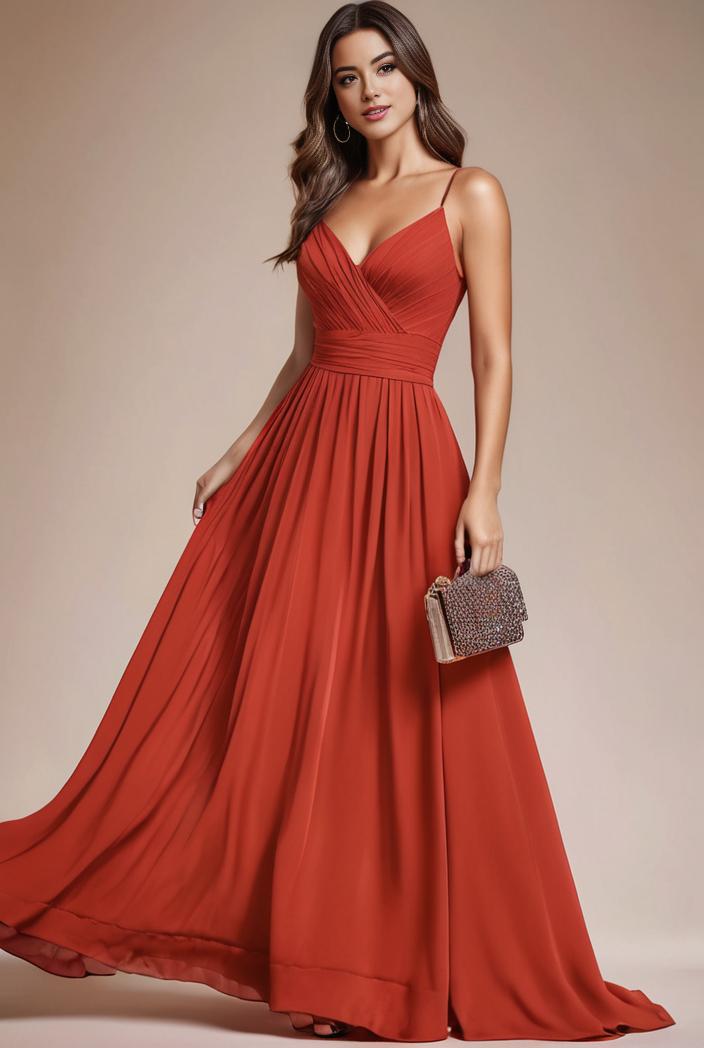 convertible chiffon lace open back spaghetti straps bridesmaid dress 135432