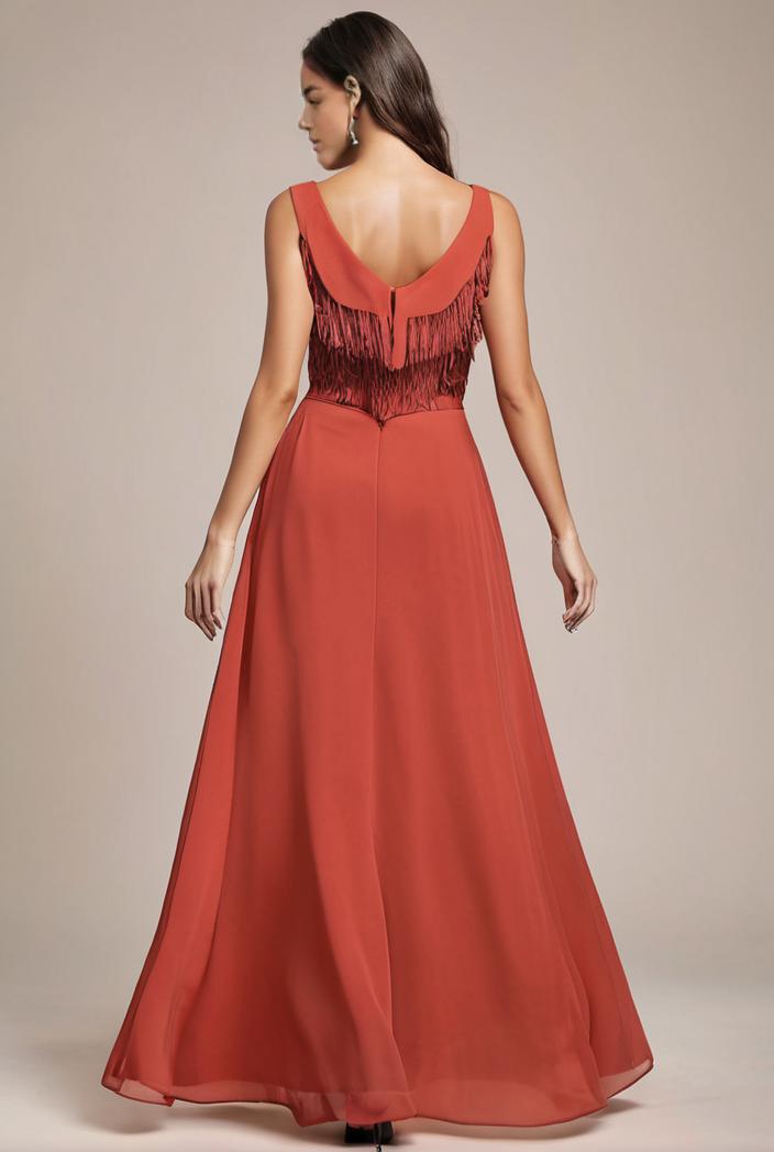 convertible chiffon lace open back spaghetti straps bridesmaid dress 135450