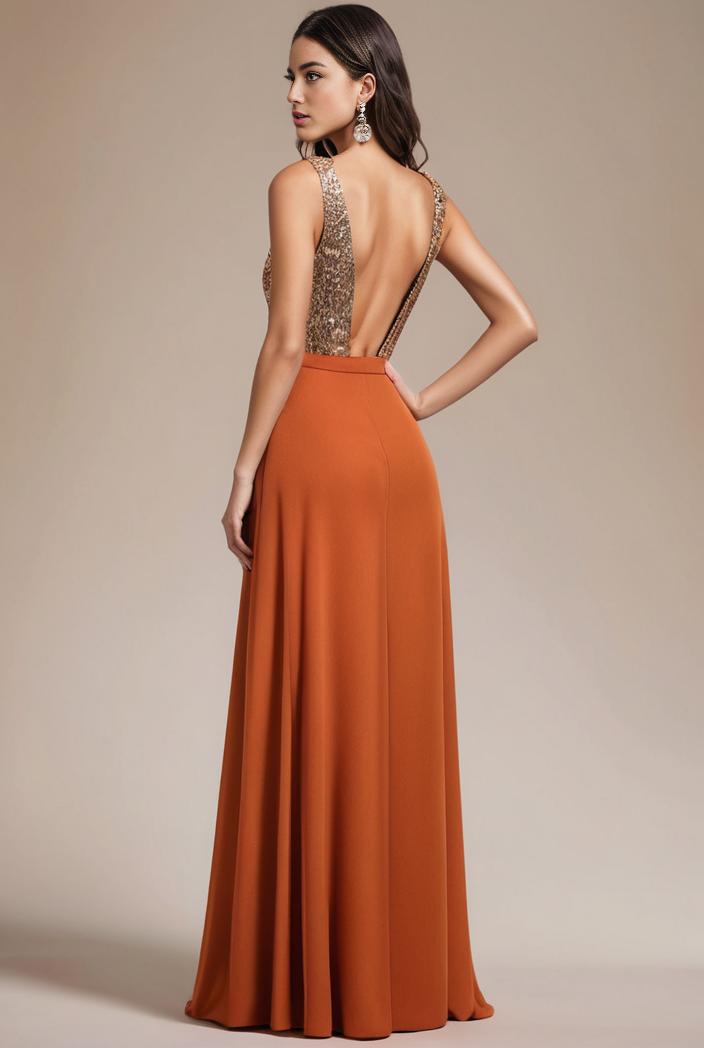 convertible chiffon lace open back spaghetti straps bridesmaid dress 135456