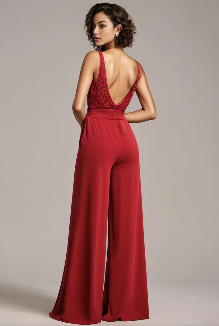 convertible chiffon lace open back spaghetti straps bridesmaid dress 135461