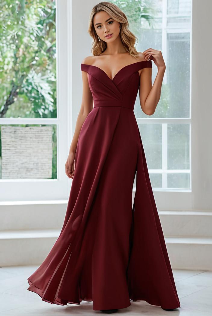 convertible chiffon lace open back spaghetti straps bridesmaid dress 135487