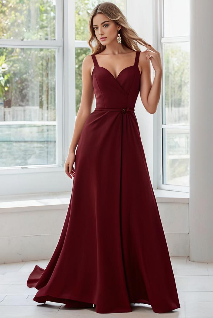 convertible chiffon lace open back spaghetti straps bridesmaid dress 135488