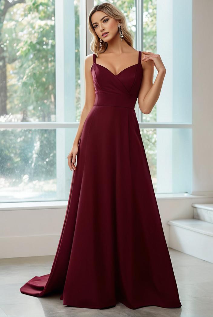 convertible chiffon lace open back spaghetti straps bridesmaid dress 135491
