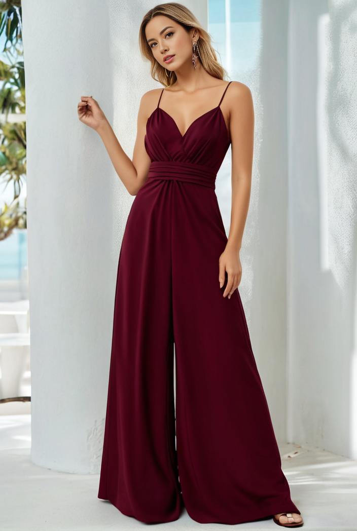 convertible chiffon lace open back spaghetti straps bridesmaid dress 135502
