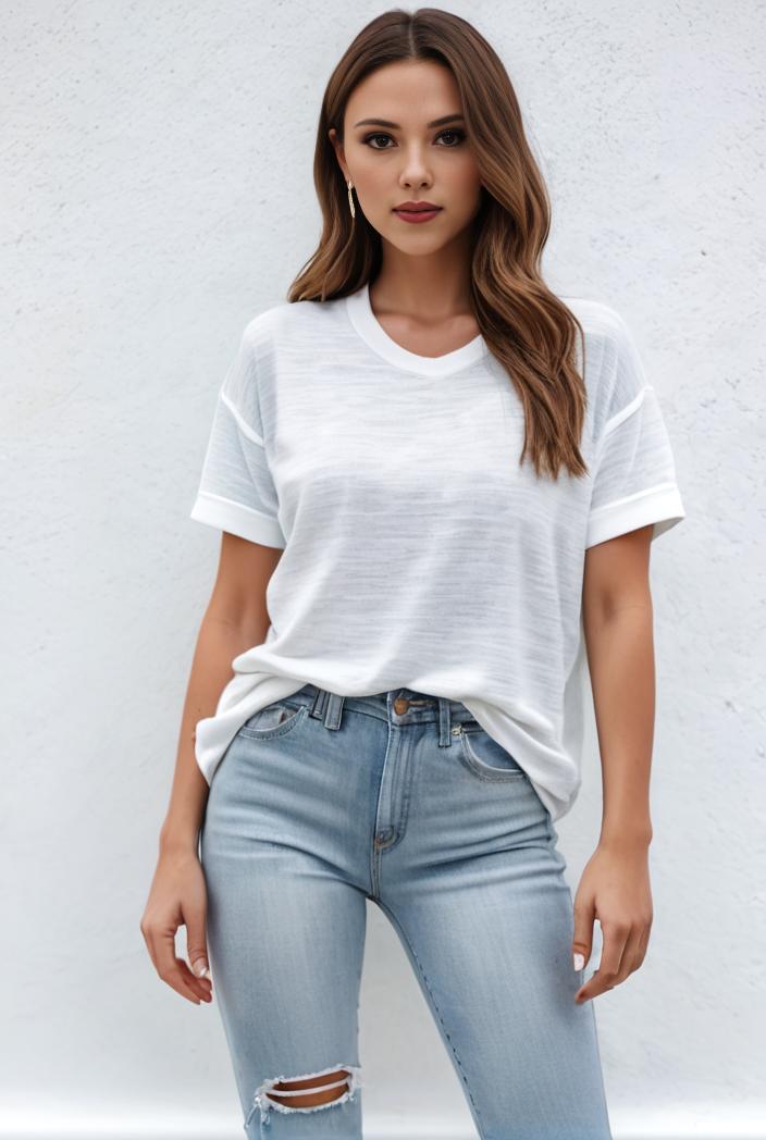 v neck thin loose plaid short sleeved blouse 115431