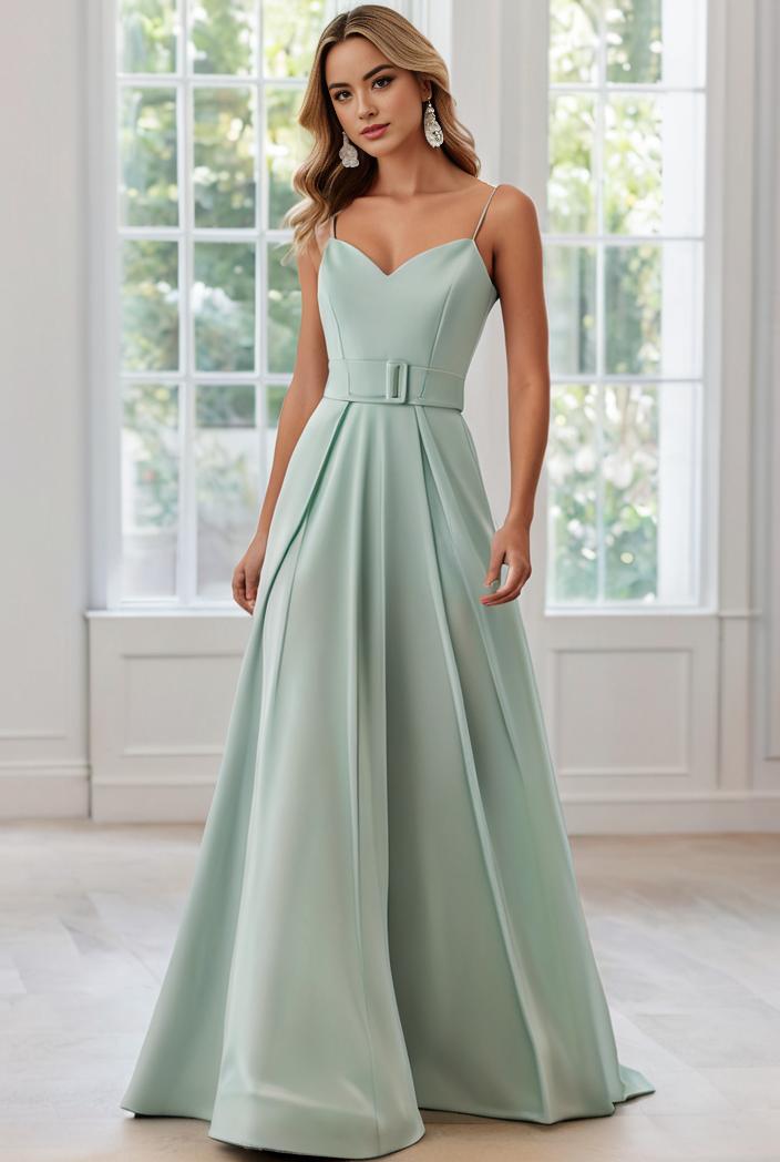convertible chiffon lace open back spaghetti straps bridesmaid dress 135609