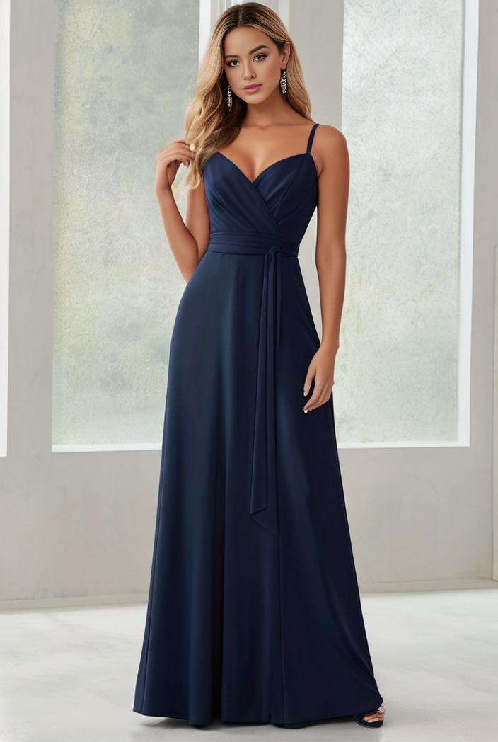 convertible chiffon lace open back spaghetti straps bridesmaid dress 135621