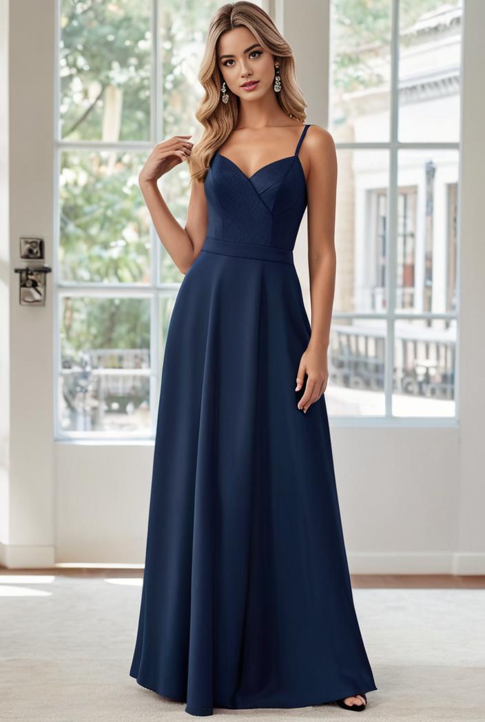 convertible chiffon lace open back spaghetti straps bridesmaid dress 135625