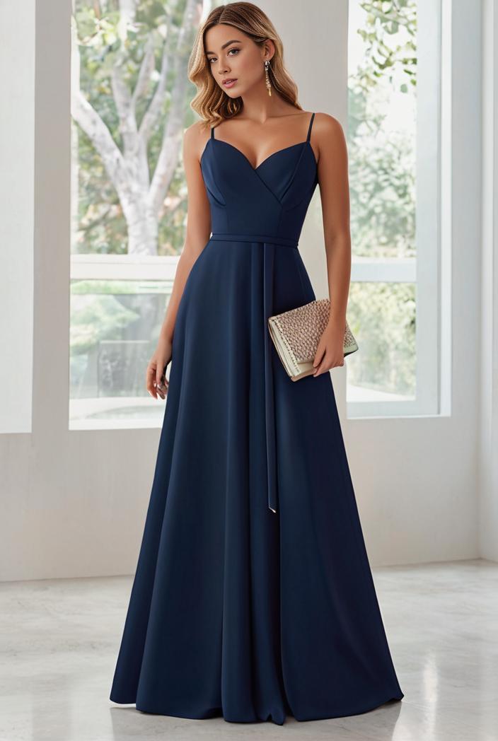 convertible chiffon lace open back spaghetti straps bridesmaid dress 135637
