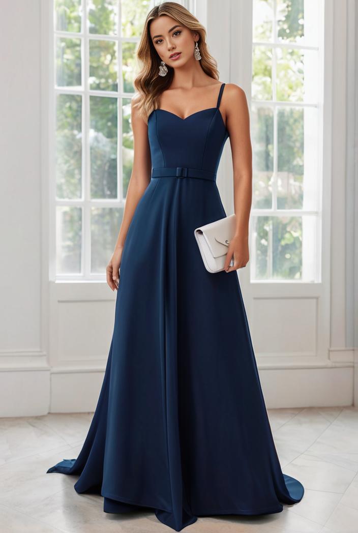 convertible chiffon lace open back spaghetti straps bridesmaid dress 135642