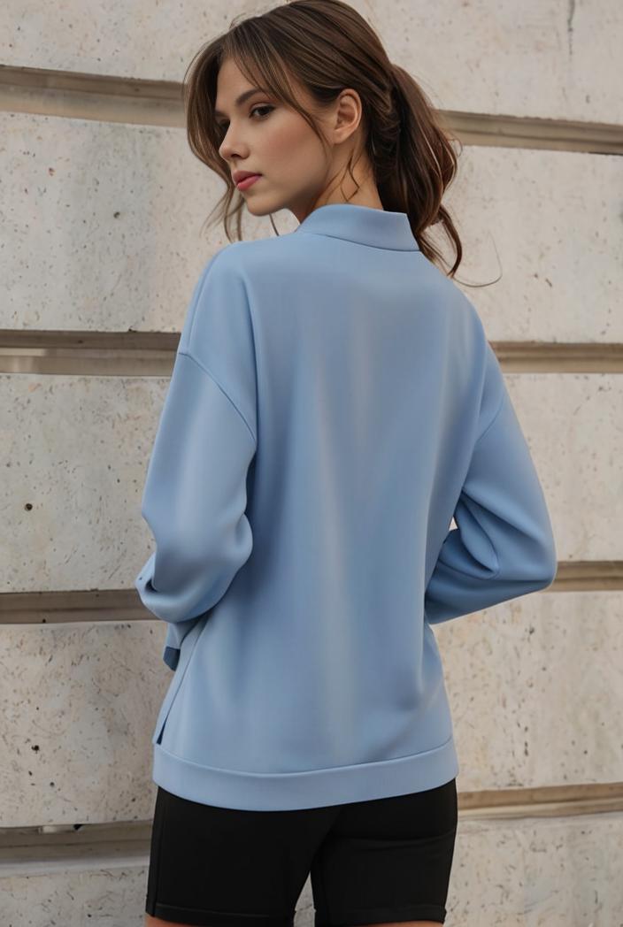 elegant stylish slim lapel long sleeve blouse 129516
