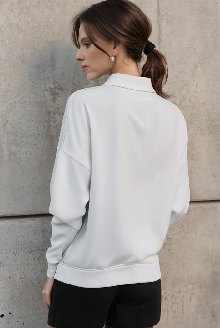 elegant stylish slim lapel long sleeve blouse 129559