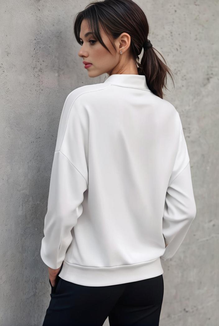 elegant stylish slim lapel long sleeve blouse 129560