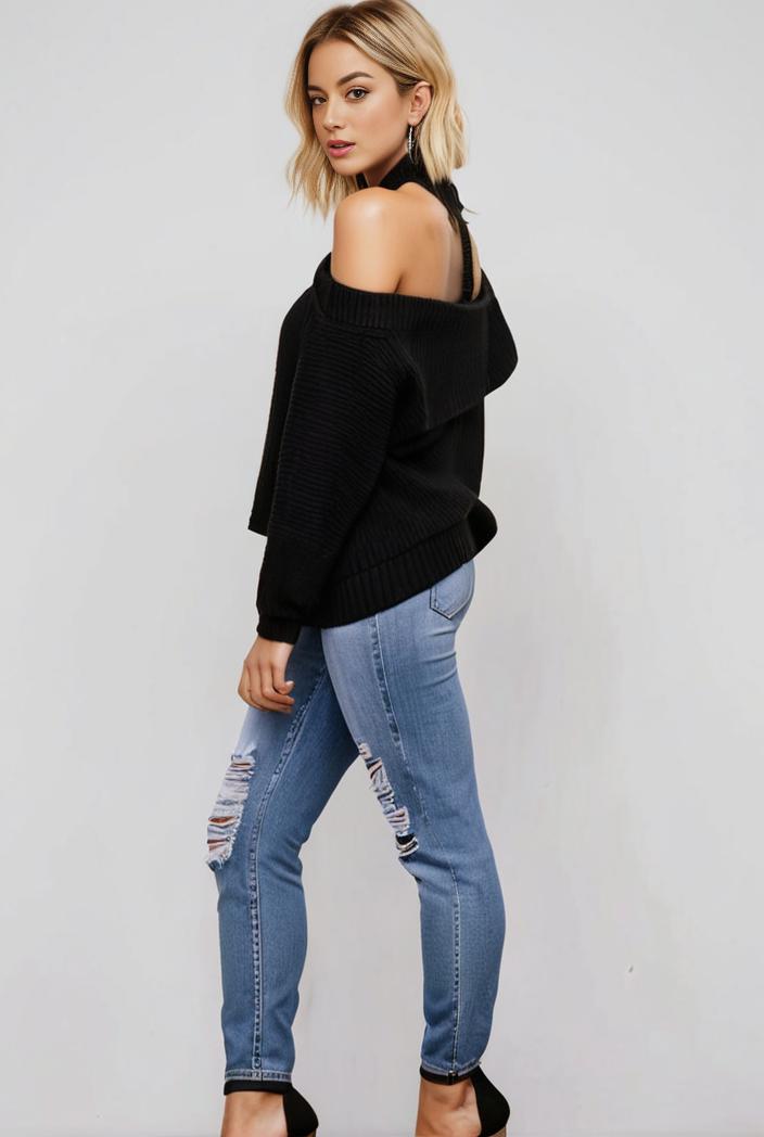 curvy high waist ripped raw hem cropped skinny denim jeans 136958