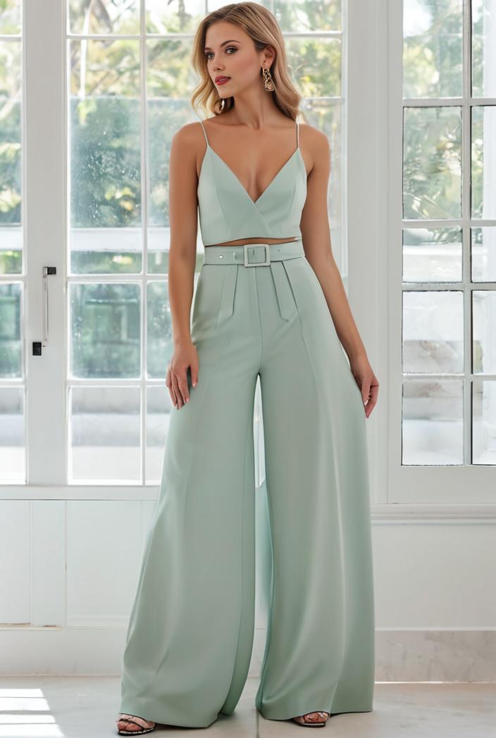flowy chiffon one shoulder with three straps bridesmaid dress 131678