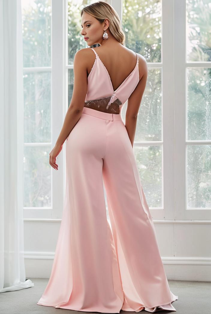 flowy chiffon one shoulder with three straps bridesmaid dress 131685