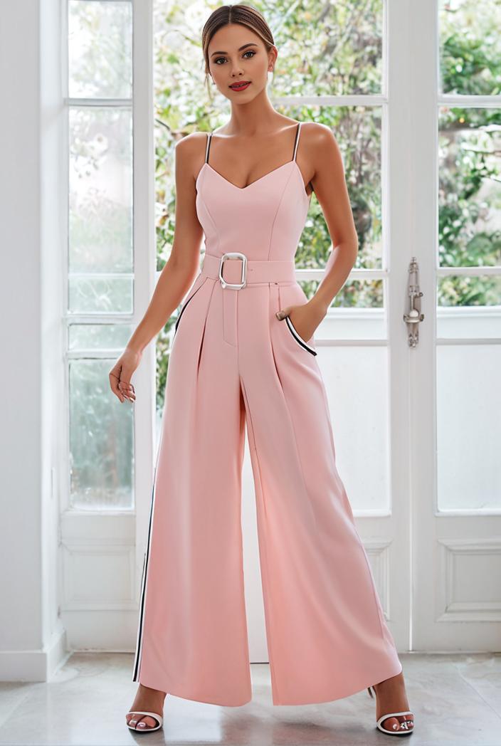 flowy chiffon one shoulder with three straps bridesmaid dress 131686