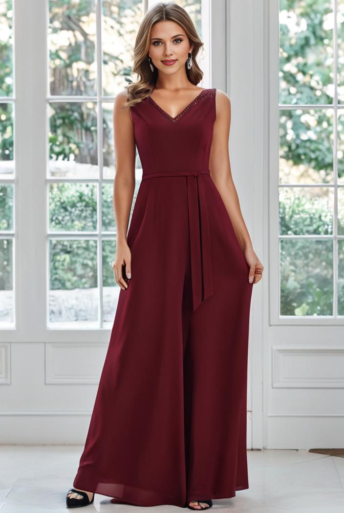 flowy chiffon one shoulder with three straps bridesmaid dress 131697