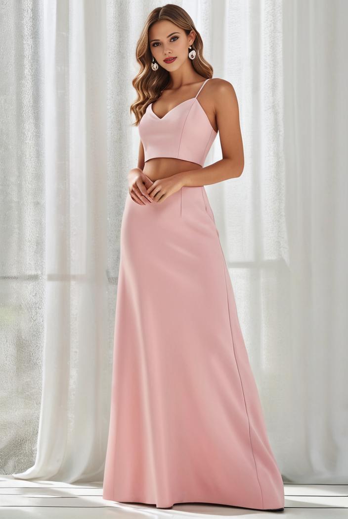 flowy chiffon one shoulder with three straps bridesmaid dress 131746