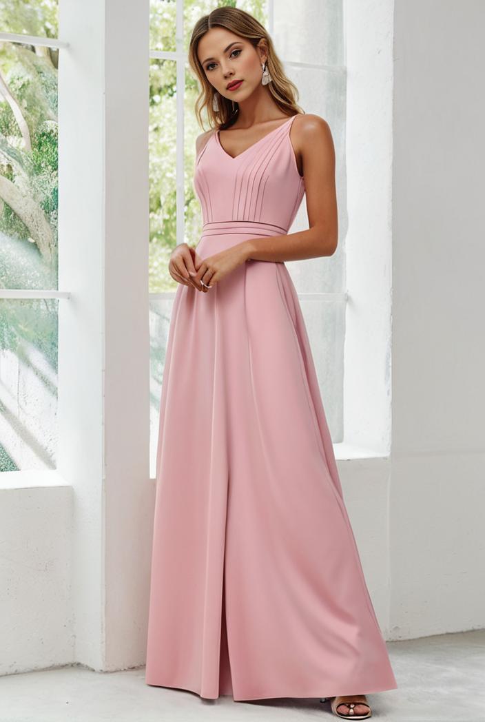 flowy chiffon one shoulder with three straps bridesmaid dress 131747