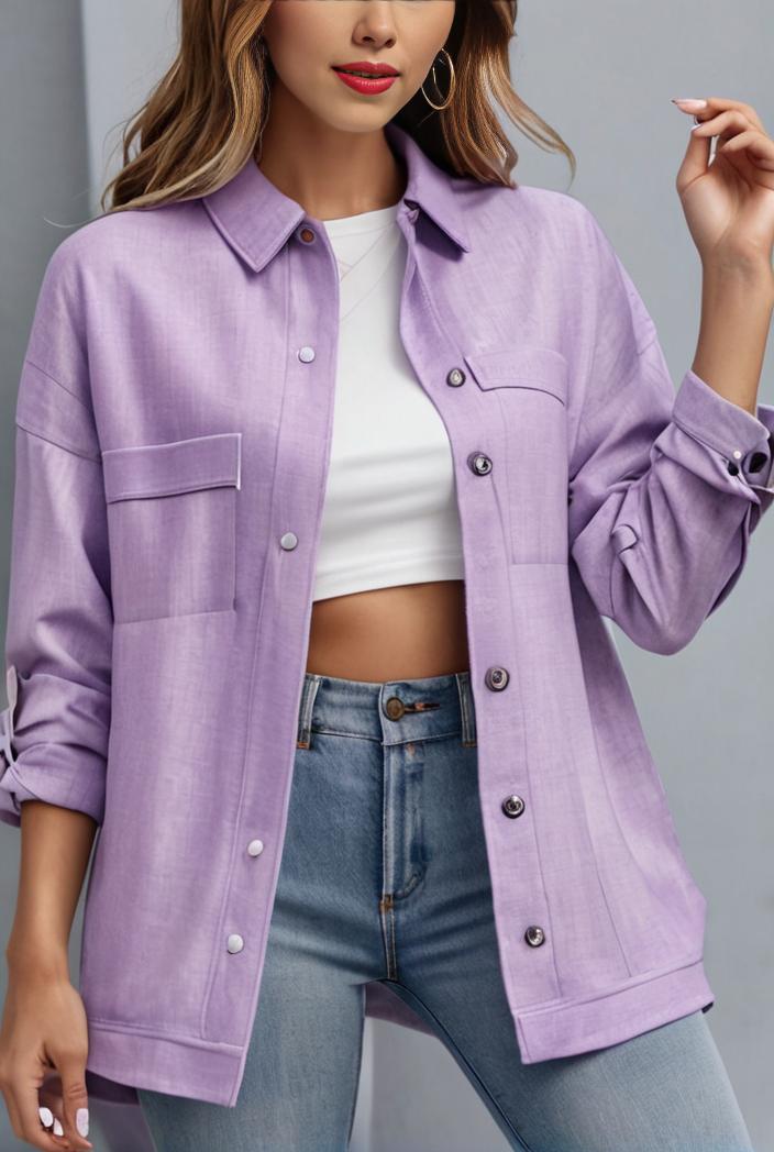 medium long tattered loose denim coat 135355