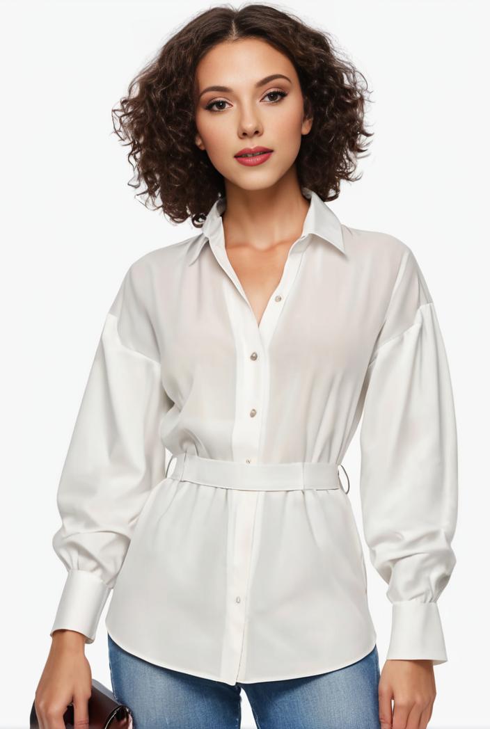 plus size casual blouse women s plus solid button up lantern sleeve turn down collar nipped waist blouse 138097