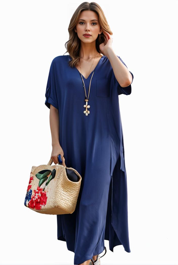 plus size casual dress women s plus solid v neck short sleeve ruffle trim smock dress 138177