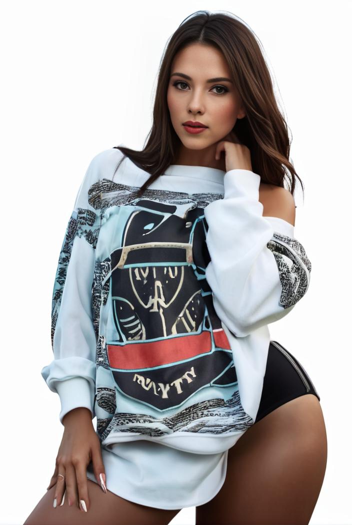 plus size casual sweatshirt women s plus graphic letter print long sleeve round neck slight stretch sweatshirt 138479