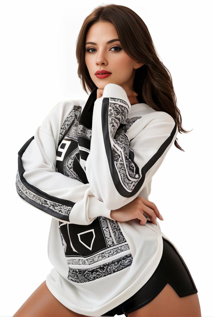 plus size casual sweatshirt women s plus graphic letter print long sleeve round neck slight stretch sweatshirt 138483