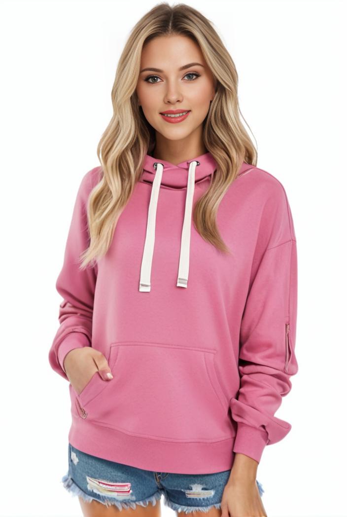plus size casual sweatshirt women s plus solid cut out long sleeve slight stretch drawstring hoodie with pocket 138555