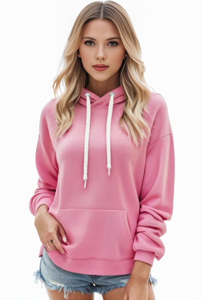 plus size casual sweatshirt women s plus solid cut out long sleeve slight stretch drawstring hoodie with pocket 138557