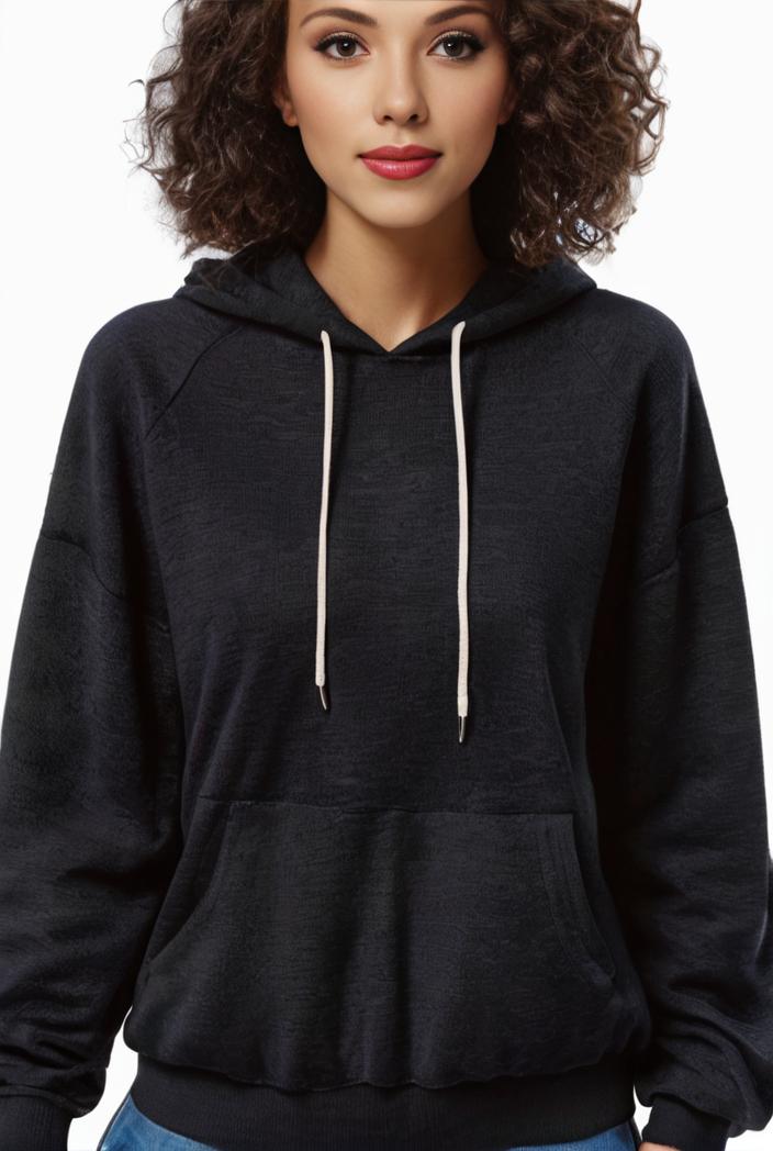 plus size casual sweatshirt women s plus solid waffle long sleeve drawstring hooded pullover sweatshirt with kangaroo pockets casual tops for fall winter women s clothing 138570