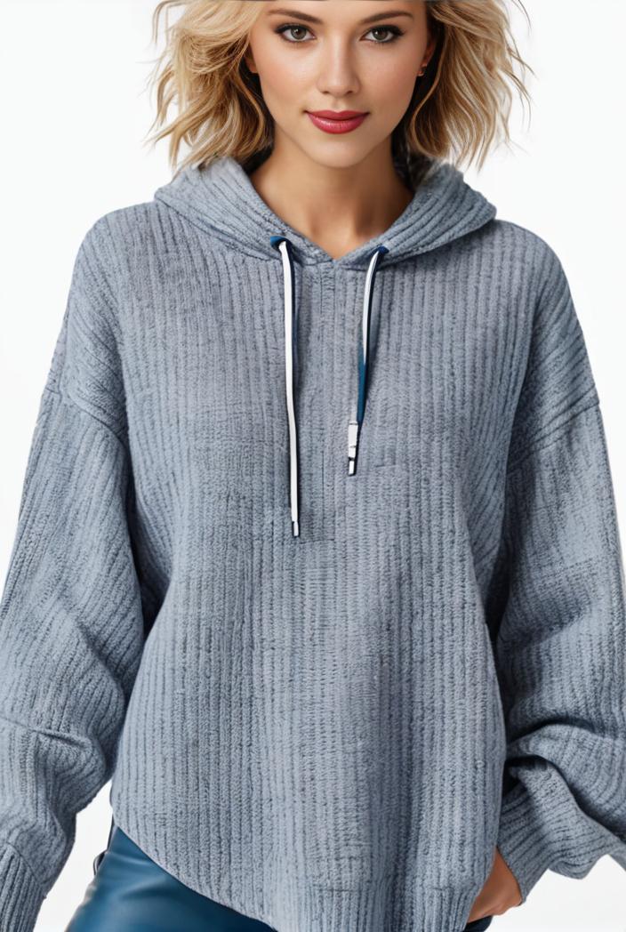 plus size casual sweatshirt women s plus solid waffle long sleeve drawstring hooded pullover sweatshirt with kangaroo pockets casual tops for fall winter women s clothing 138579