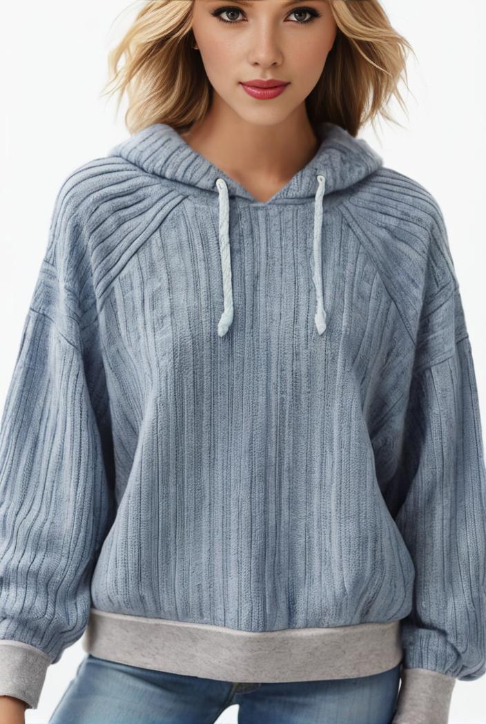 plus size casual sweatshirt women s plus solid waffle long sleeve drawstring hooded pullover sweatshirt with kangaroo pockets casual tops for fall winter women s clothing 138581