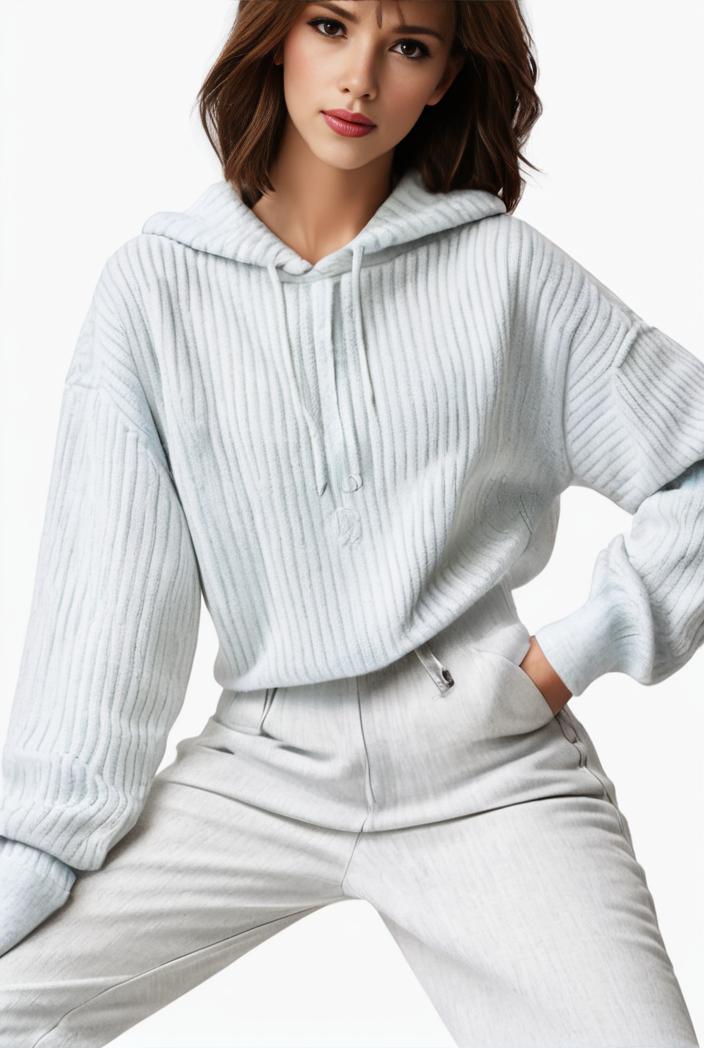 plus size casual sweatshirt women s plus solid waffle long sleeve drawstring hooded pullover sweatshirt with kangaroo pockets casual tops for fall winter women s clothing 138589