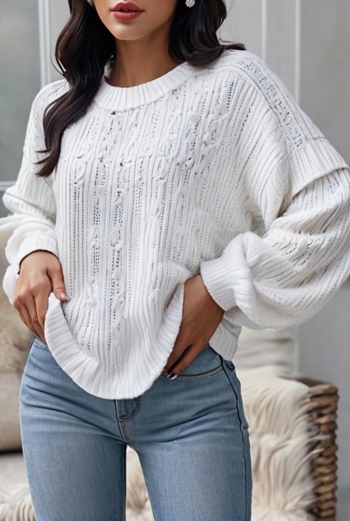 plus size casual sweatshirt women s plus solid waffle pattern long sleeve round neck sweatshirt 138593