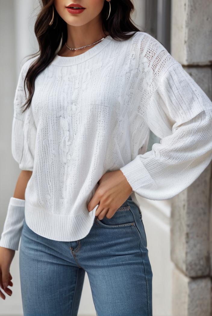 plus size casual sweatshirt women s plus solid waffle pattern long sleeve round neck sweatshirt 138596