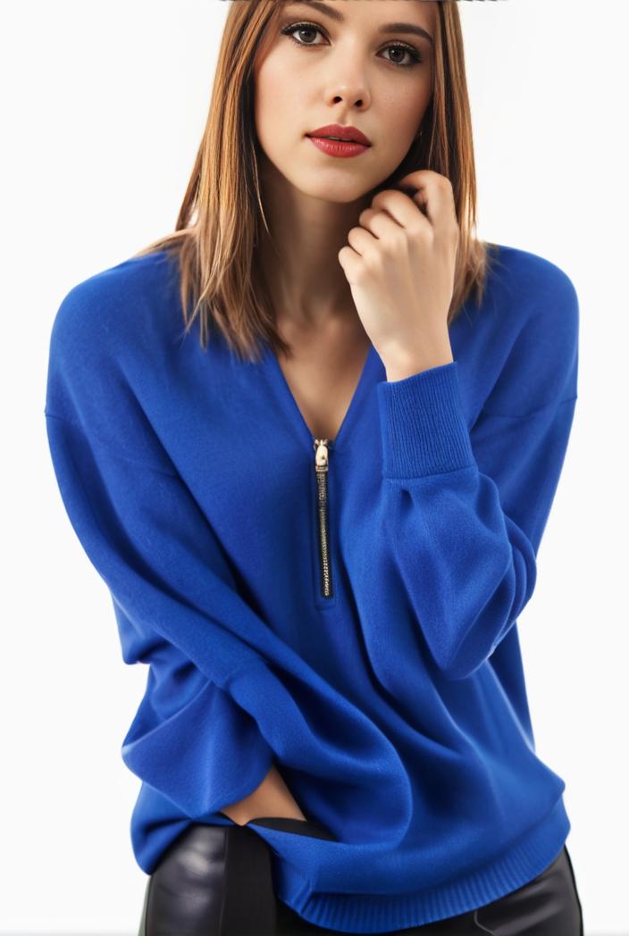 plus size casual top women s plus star print zip up long sleeve round neck slight stretch top 139004