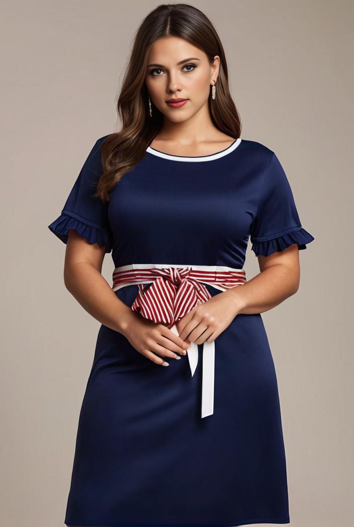 plus size simple chiffon pleated a line round neckline bridesmaid dress 142807