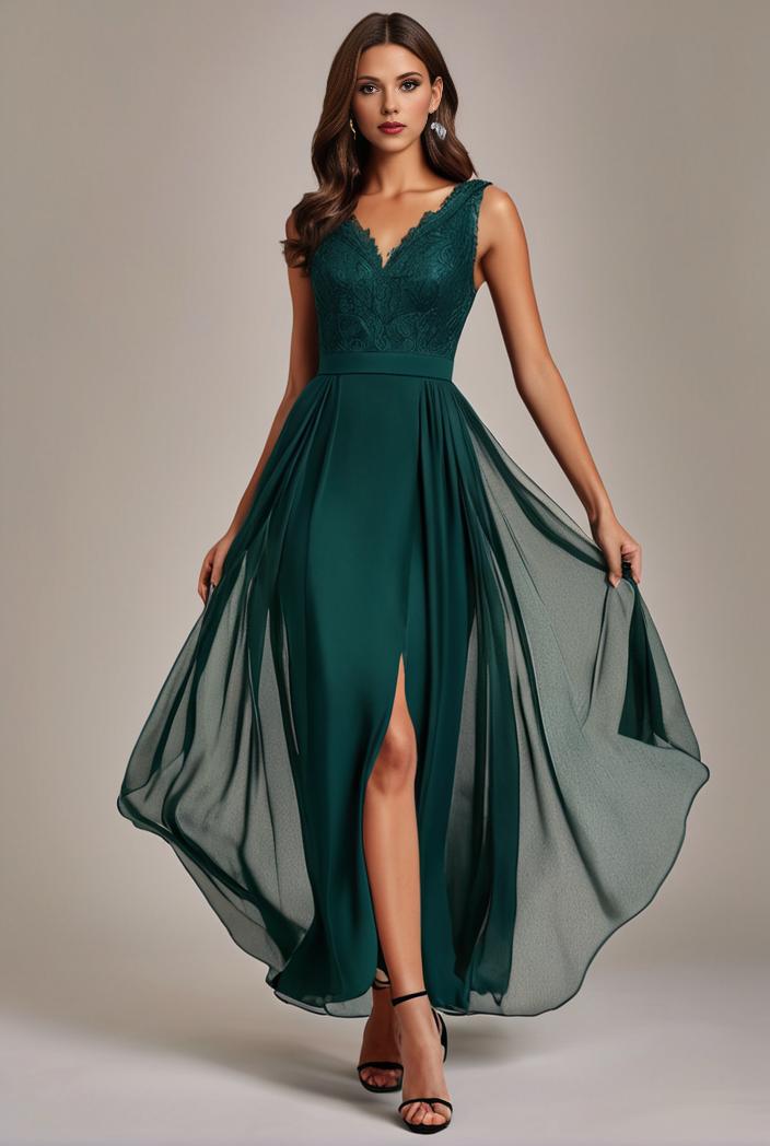 sequin bodice tulle high low evening dress with ribbon waist 145241