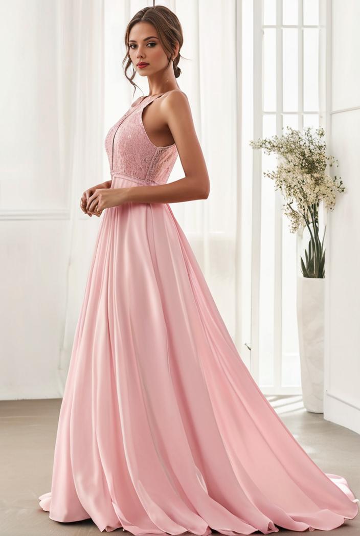 sequin bodice tulle high low evening dress with ribbon waist 145289