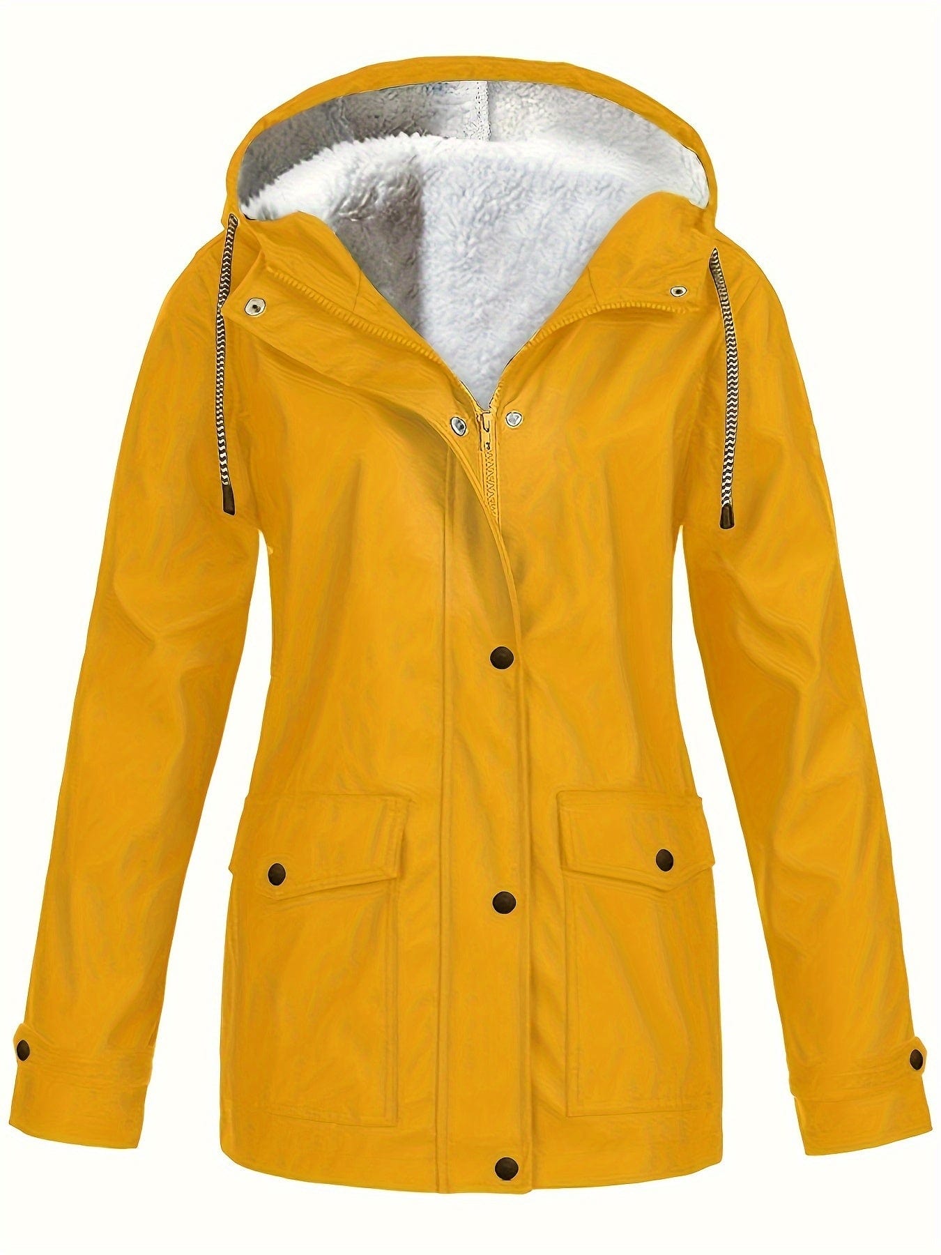 Stylish Drawstring Hooded Trench Coat for Women Versatile Outerwear