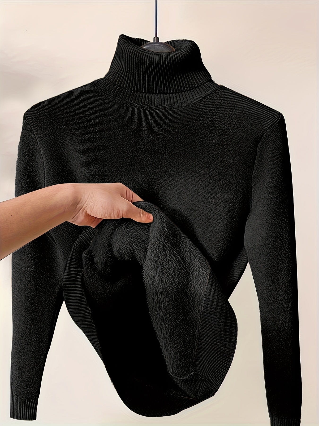 Solid Cozy Turtle Neck Long Sleeve Pullover Sweater