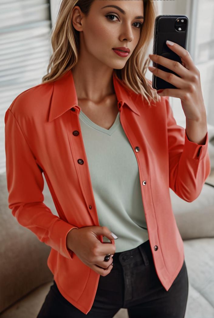 women s solid open front blazer with long sleeves for office wear 139355