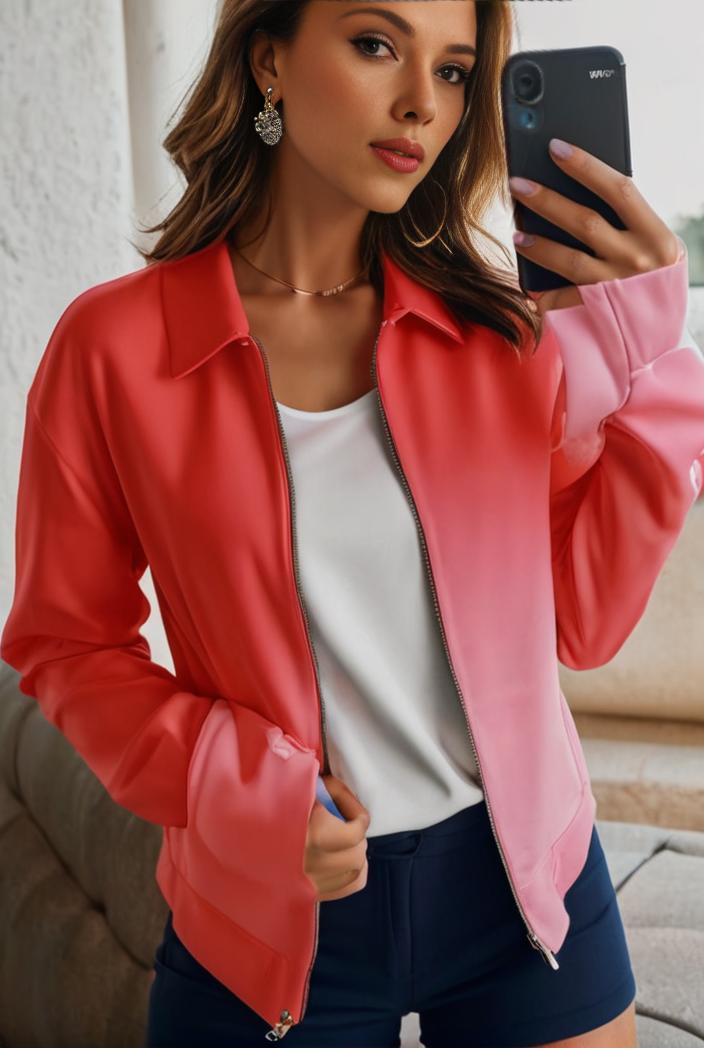 women s solid open front blazer with long sleeves for office wear 139359