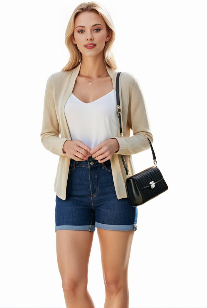 women s solid open front blazer with long sleeves for office wear 139384