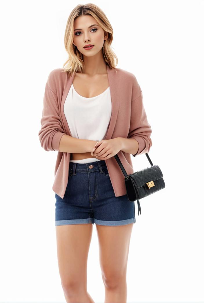 women s solid open front blazer with long sleeves for office wear 139421