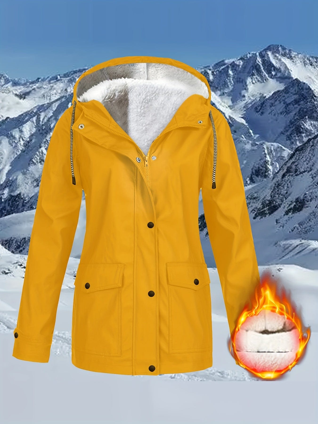 Stylish Drawstring Hooded Trench Coat for Women Versatile Outerwear